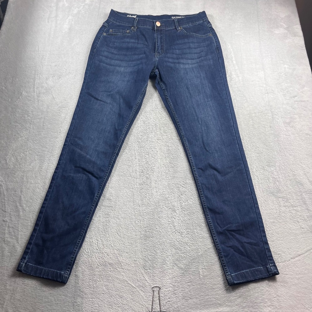 Mugsy Fultons Tapered Dark Wash Blue Stretch Denim Jeans Mens 32x34 FLX3NTFU
